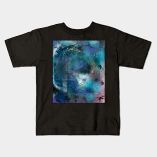 Dark Swirl Solar System Kids T-Shirt